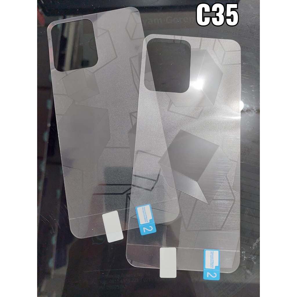 BACK SKIN GLITTER CUBE Realme C31 C35 9 Pro 9 Pro+ Plus Narzo 50A Prime Garskin