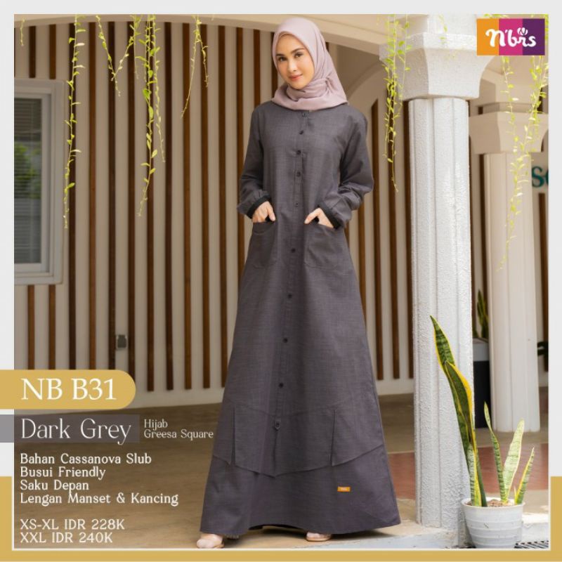 BAJU GAMIS NIBRAS TERBARU 2021 / GAMIS NIBRAS NB B31 / NB B09 NIBRAS / GAMIS SIMPLE ELEGAN / GAMIS M