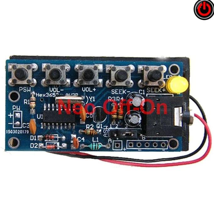 DIY Mini FM Stereo Radio Digital Kit Set Elektronik Rakit Sendiri Hobi
