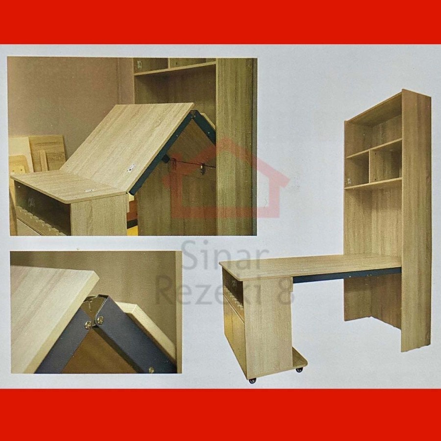 Engsel Meja Lipat Tarik + Roda / Fold Lemari Meja Tarik Dorong Termurah 