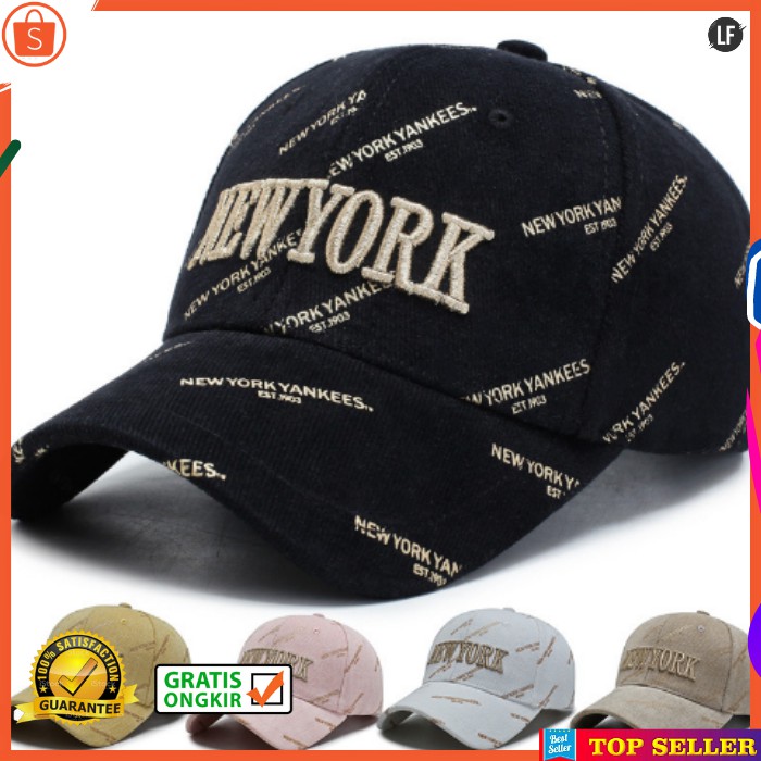 TOPI BASEBALL PRIA NY CAP KOREA SNAPBACK DEWASA DISTRO COWOK KEREN STYLE HAT IMPORT W2