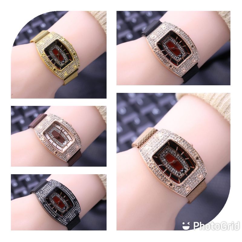 Jam tangan wanita Tali Pasir magnet kode RMAP01