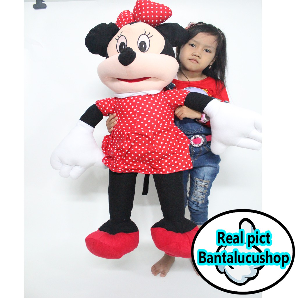 Boneka Minnie Mouse Jumbo Berdiri Tinggi 90CM Terlaris