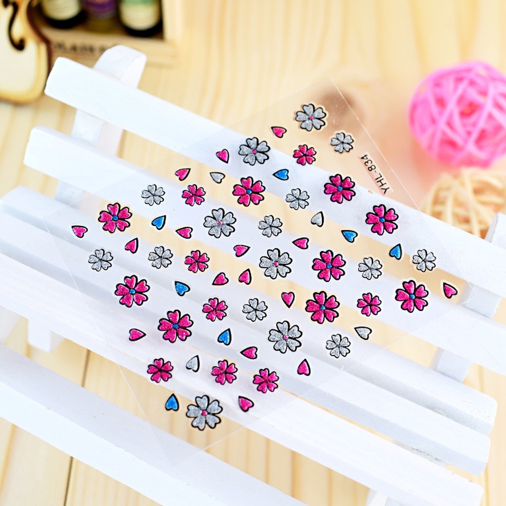 1pc Stiker Kuku 3D Warna Hijau Bawang Untuk Nail Art