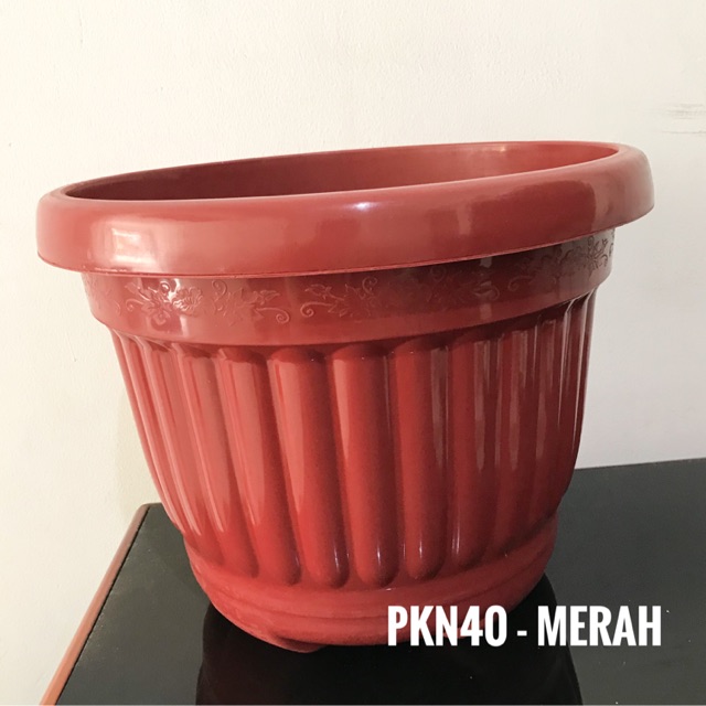Pot Tanaman | Pot Plastik | Pot Kembang | Pot Jumbo | Pot Besar | Pot Motif - PKN40Merah
