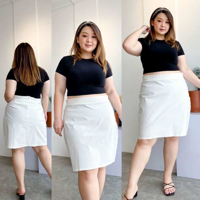 inma Fashion - Rok Span Pendek Jumbo / Rok Kerja Pendek Wanita