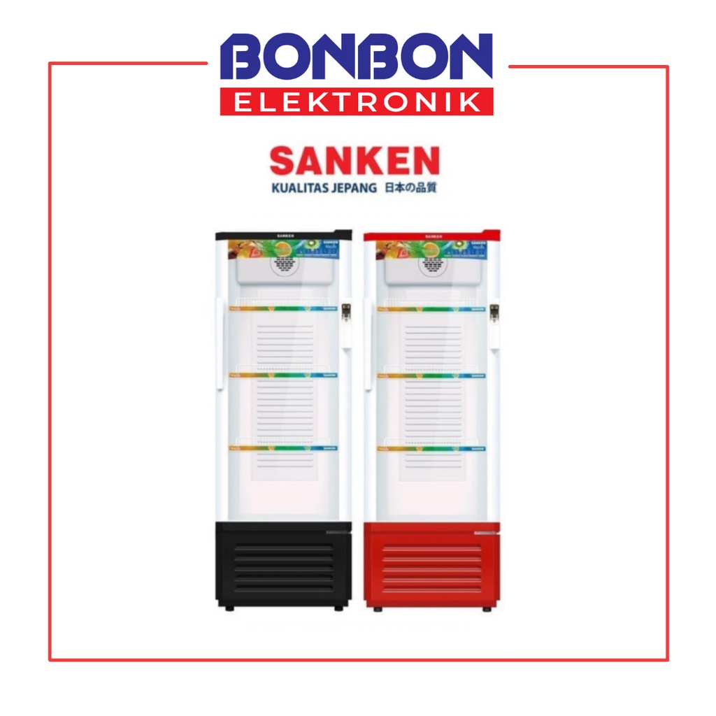 Sanken Showcase Display Cooler 220L SRS-229BK / 229MR / SRS 229 BK MR