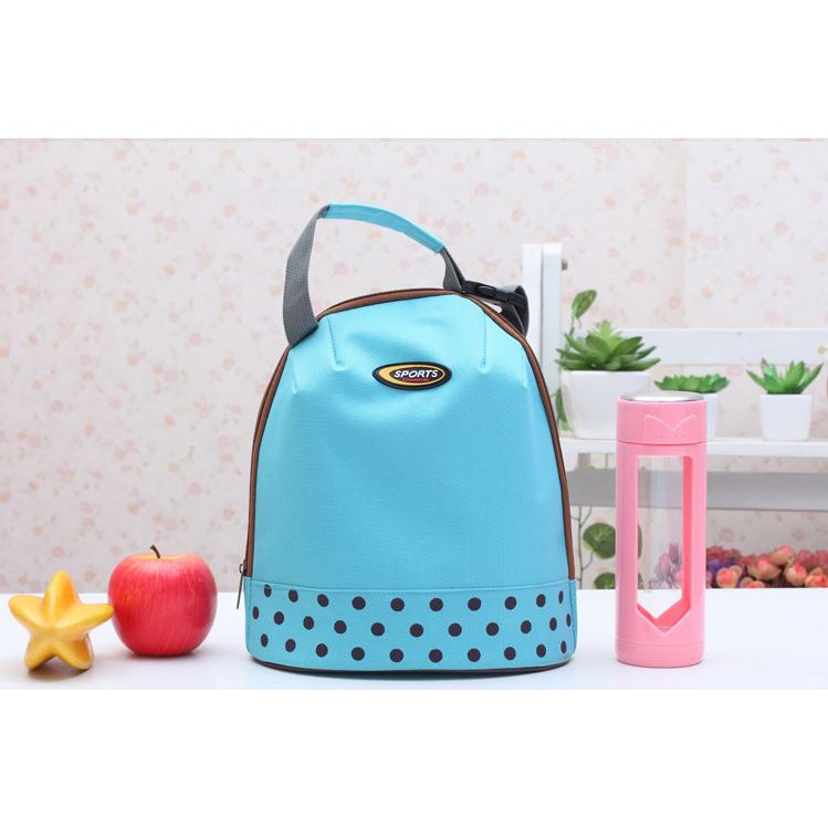 tas cooler bag polkadot hand carry portable ice pack cooler (3e5) bta093