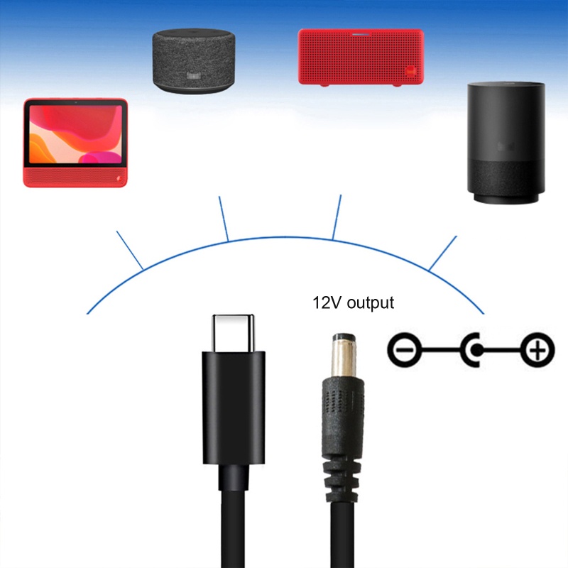 Cre Kabel Power Supply 65W USB C PD 8in1 Ke 12V 3.5 / 4.0 / 4.8 / 5.5mm Untuk Lampu Strip LED