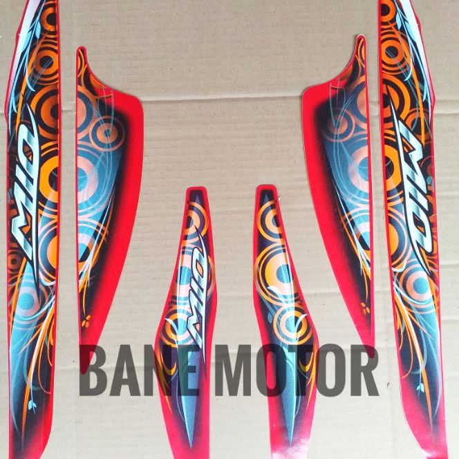 stiker body fullset Yamaha Mio smile merah bisa untuk Mio 2009-2012