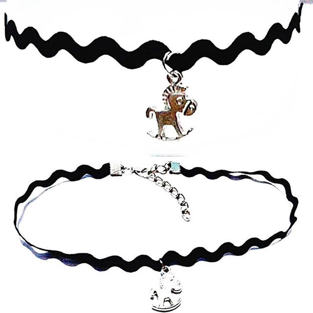 Zigzag Choker Necklace Rocking Horse | Kalung Handmade