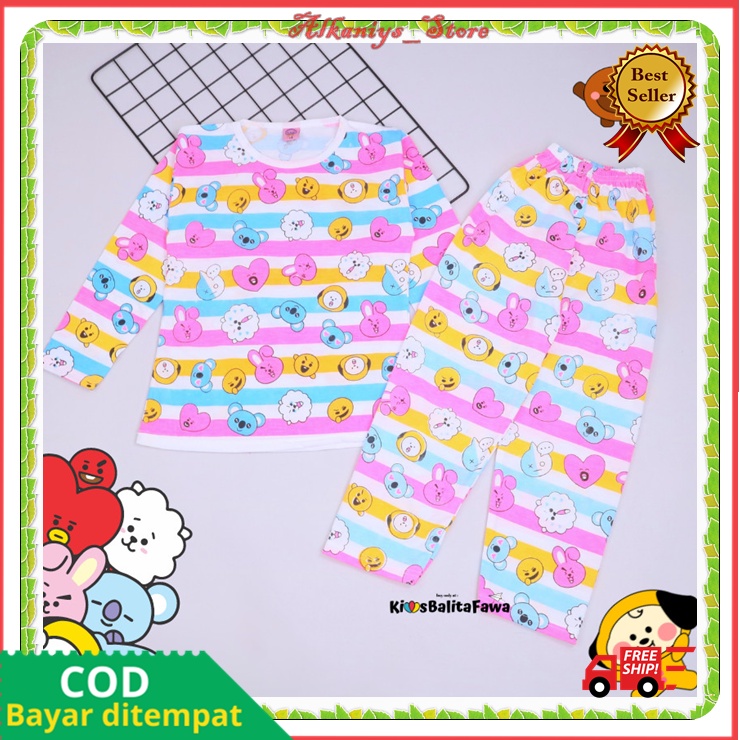 Piyama Anak Perempuan 10 Tahun Piama Baju Tidur Karakter Lengan Celana Umur 9 10 Perlengkapan Murah