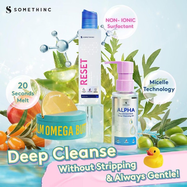 SOMETHINC Omega Butter | Reset Cleansing Water | Alpha Cleansing Oil