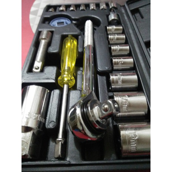 Kunci Sock 21 pcs Rachet - Kunci Sok Set Mata Sock Y Kunci Sok Mata Sok Y Kunci Shock Mata Shock