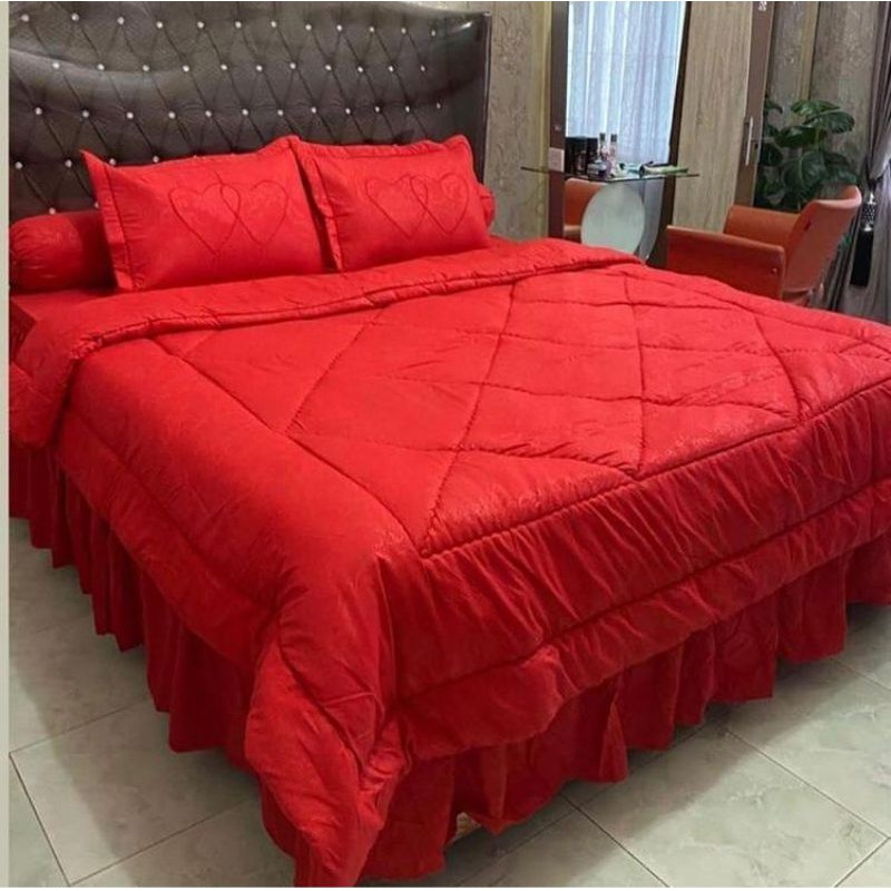 sprei tempahan katun embos UK 180x200x30cm