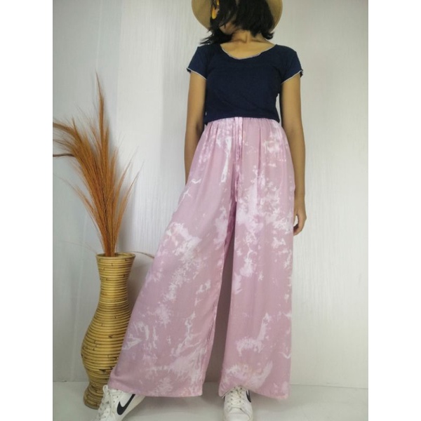 Celana Kulot Alea Panjang Tie Dye Rayon Bali / Kulot Bali / Kulot Tie Dye / Kulot Panjang