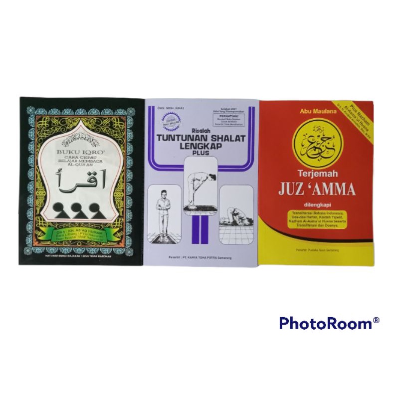 Paket Murah IQRO Besar Tuntunan sholat lengkap terjemah Juz Amma. kertas CD