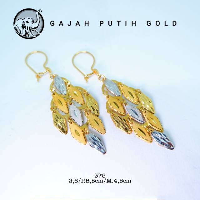 2,6gr Anting Model Slep Emas Asli Kadar 375 kodeN42655