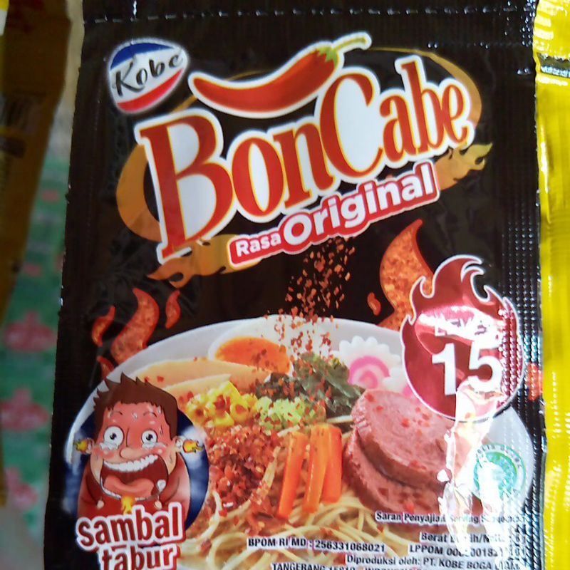 Kobe Bon Cabe Boncabe Cabai Bubuk Sambal Tabur Level 15 Original