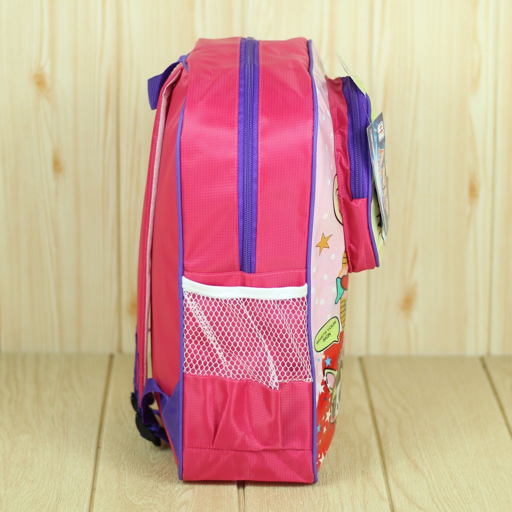 Tas Gendong Anak Kepala Lol Pink Ransel Karakter Anak Perempuan Trendy Bahan Polyester Tebal Kuat