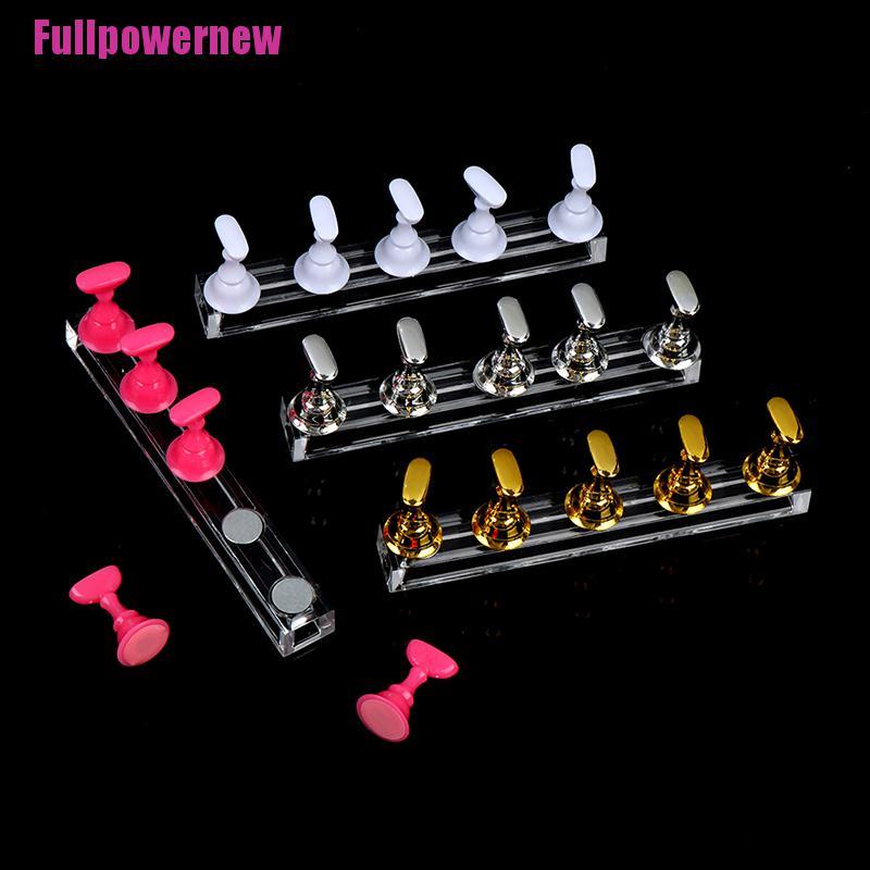 (KUKU) 1 Set Stand Display KUKU Palsu Bahan Alloy Untuk Latihan Manicure