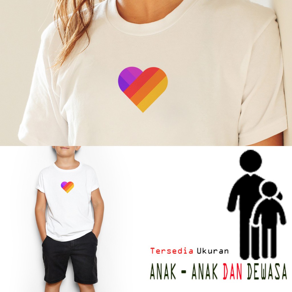 Baju anak / Dewasa - Baju cewek / Kaos cowok (UNISEX) - Koas Likee / Baju kaos logo Like (LOVE)