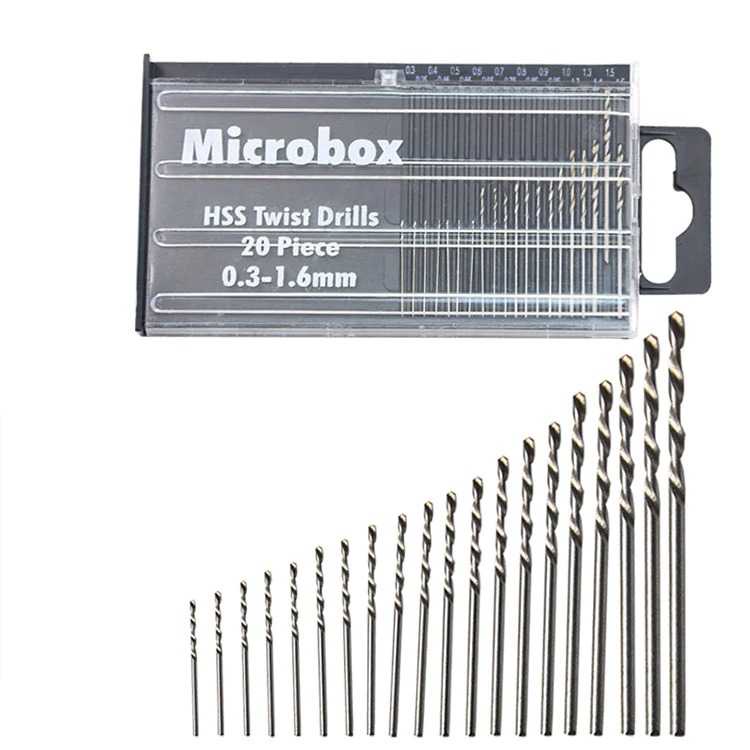 Mata Bor Drill HSS Twist Drill Bit 0.3-1.6mm 20 PCS Microbox