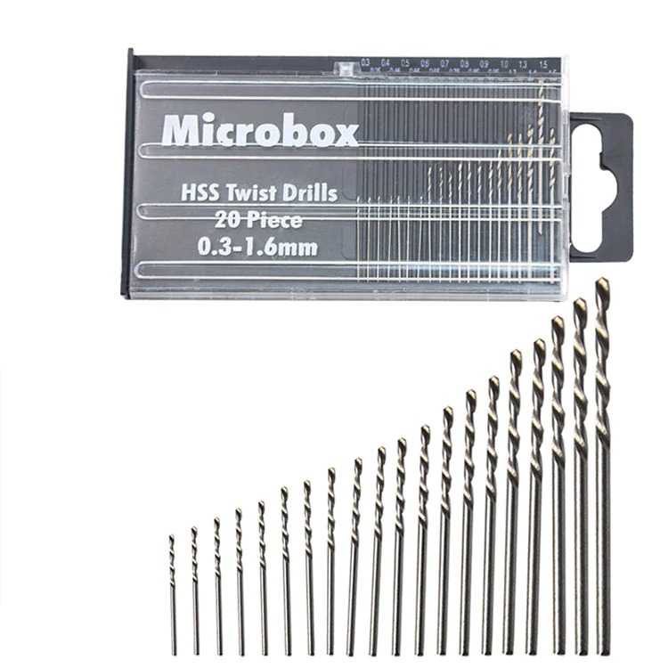 20 PCS Mata Bor Drill HSS Twist Drill Bit 0.3-1.6mm || Perkakas Pria Outdoor Tool Box Barang Unik Murah Lucu - QST-H20