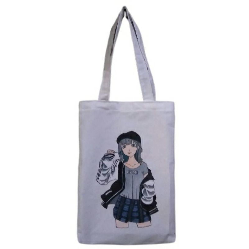 Custom Tas Tote Bag Kanvas Lukis