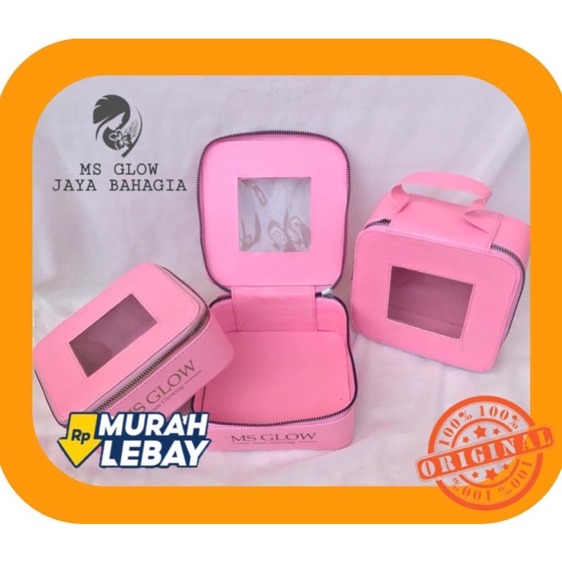 BOX MAKEUP MS GLOW TERMURAH / BOX MAKEUP PINK / TAS KOSMETIK TERMURAH