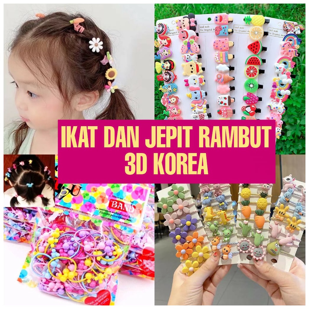 Jepit Rambut Motif Kartun  headband Aksesoris Anak Perempuan Jepit set anak bandana Jepit topi ikat 10PCS IKAT RAMBUT KOREA IKAT RAMBUT ANAK  iKat Rambut 10Pcs/Pack Hairbands Children Ikat Rambut Anak Perempuan Lucu Ikat Rambut Anak Korea 3D Set 10 pcs Ka