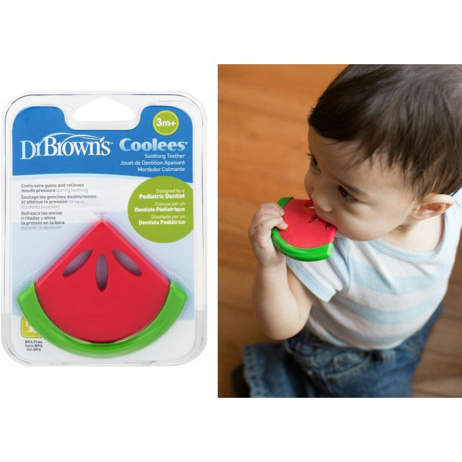 DR Brown Teether watermelon/Gigitan baby semangka 3+ silicone