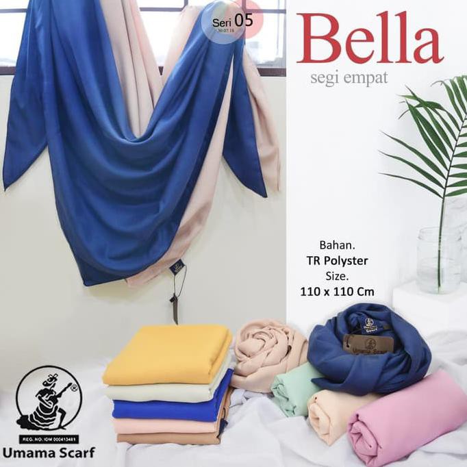 Kerudung Bella Umama Scarf Hijab Jilbab Segi Empat Polos