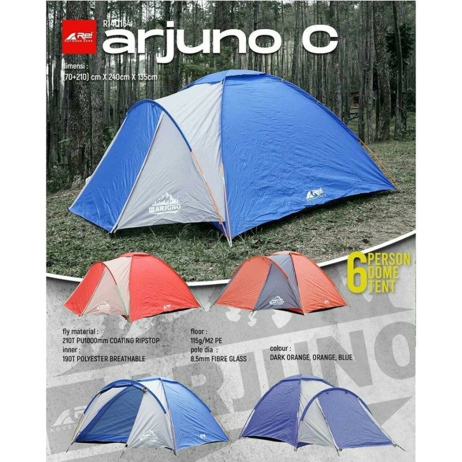 Tenda Dome Rei Arjuno C Kapasitas 6 Orang
