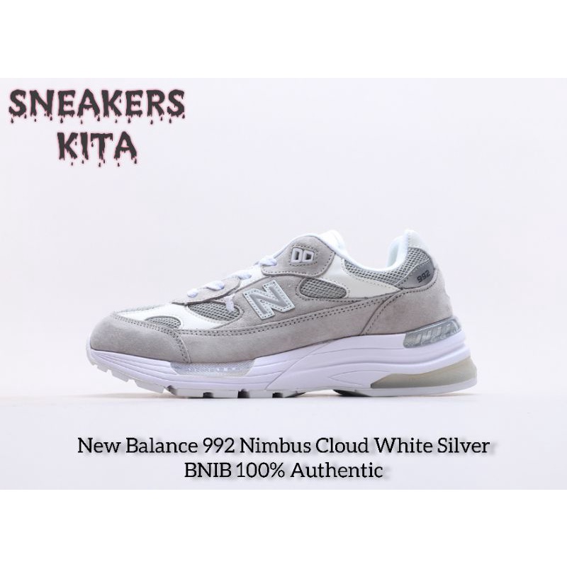 Sepatu New Balance 992 Nimbus Cloud Grey White Silver BNIB 100% Authentic