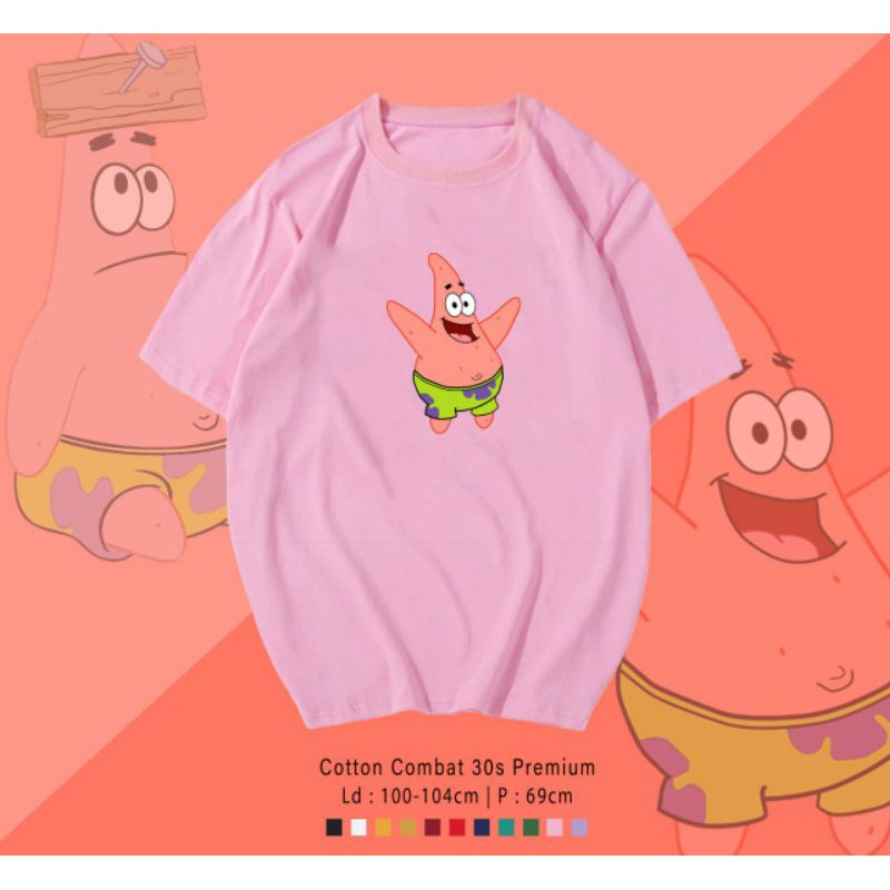 T-SHIRT / TUMBLR TEE KAOS HAPPY PATRICK OVERSIZE PREMIUM