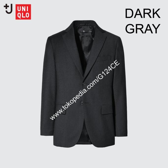 UNIQLO +J JIL SANDER JAKET JAS BLAZER WOOL BLEND SET UP PRIA DARK GRAY DF541DF2