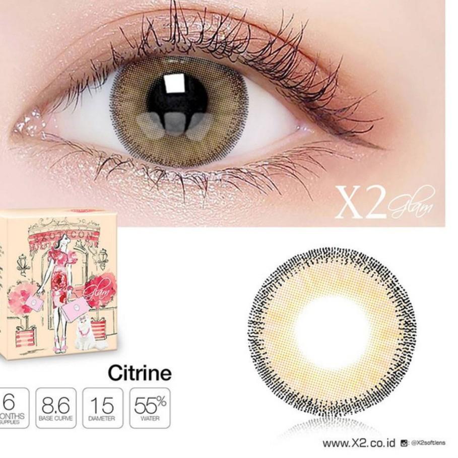 Spesial - SOFTLENS X2 GLAM CITRINE MINUS 0.50 s/d -10.00 / X2 GLAM ✓