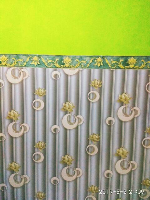 Meth Wps581 Linen Green Soft Polos Hijau Muda Wallpaper Sticker Wal Paper Dinding Stiker Dinding