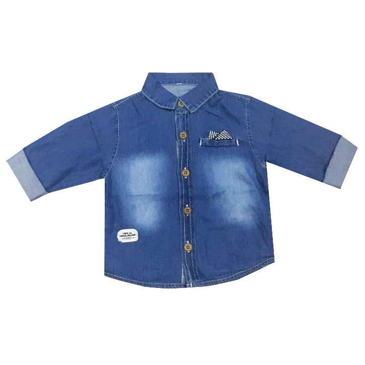 Kemeja Jeans Denim Anak Bayi Import