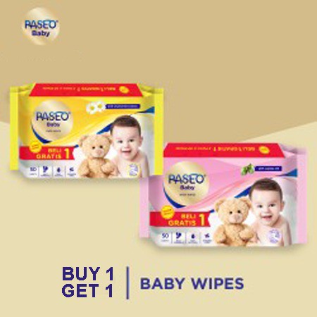 Paseo Baby Wipes 50 sheets Promo Buy 1 Get 1 Tissue Basah Tisu