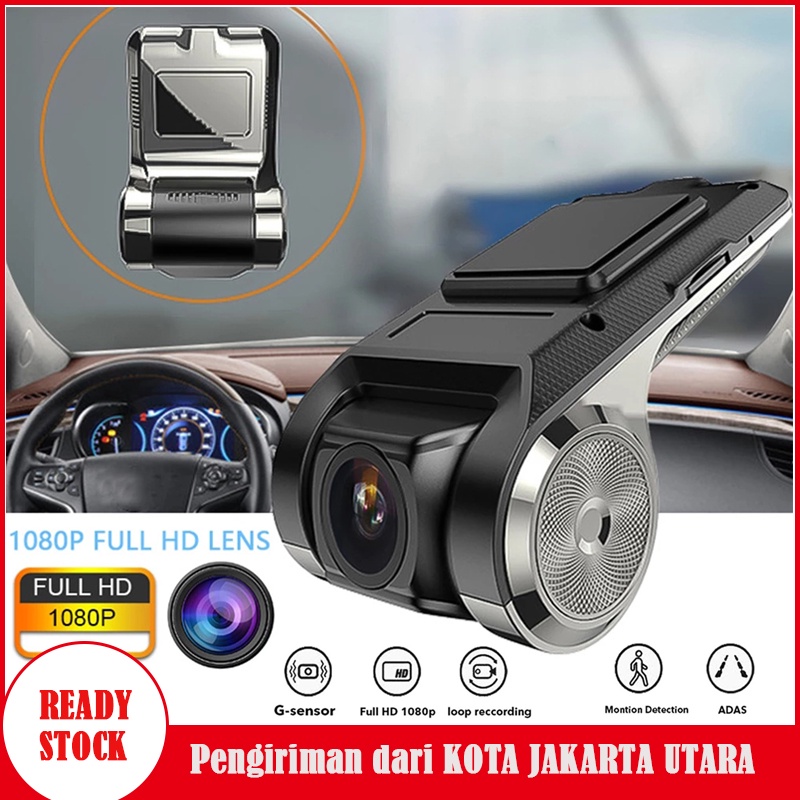 U2 1080P HD USB Kamera Mobil 170 ° ADAS DVR Navigasi Perekam Tersembunyi Mendukung Kartu TF G-sensor Dash Cam