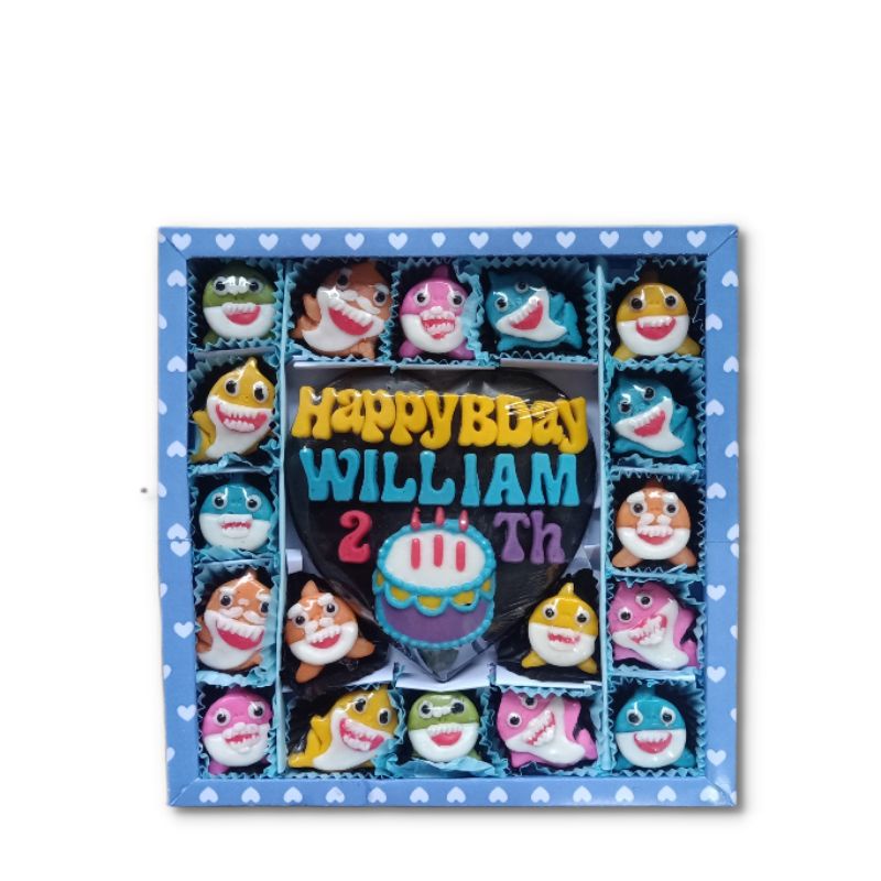 

bestsellers S25 hampers hadiah kado coklat Doraemon baby shark untuk ulangtahun anniversary