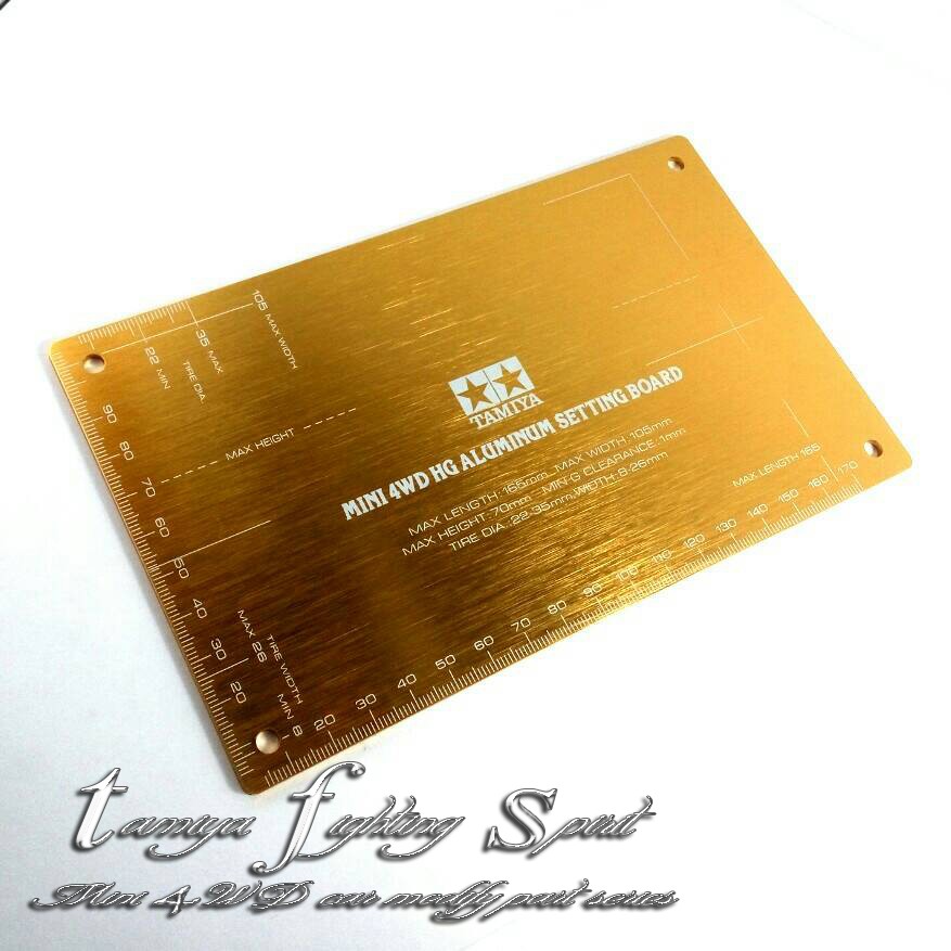 Rep Tamiya 95201 Mini 4WD HG Aluminum Setting Board  Gold  - TL1304