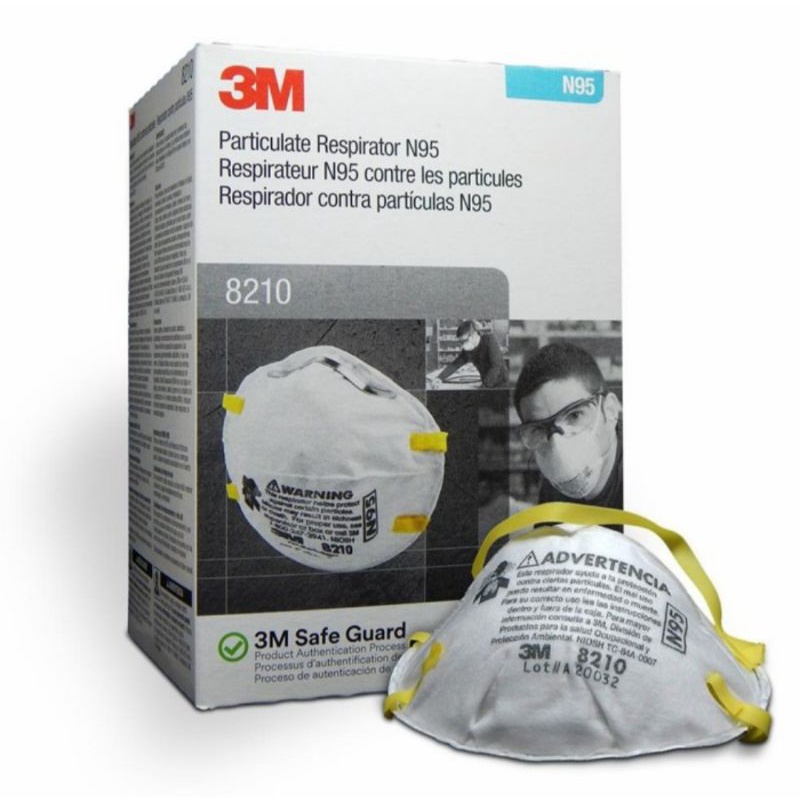 Masker 3M 8210 N95 USA ORIGINAL -  Masker Medis Anti Virus 3M 8210