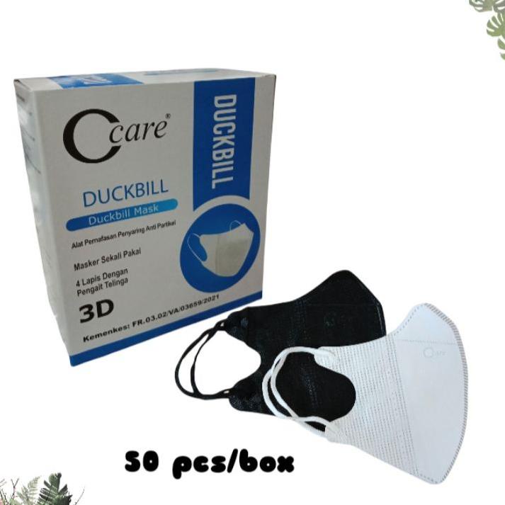 Termurah dan terbaik >>Masker Duckbill C care 3ply  garis embos isi 50
