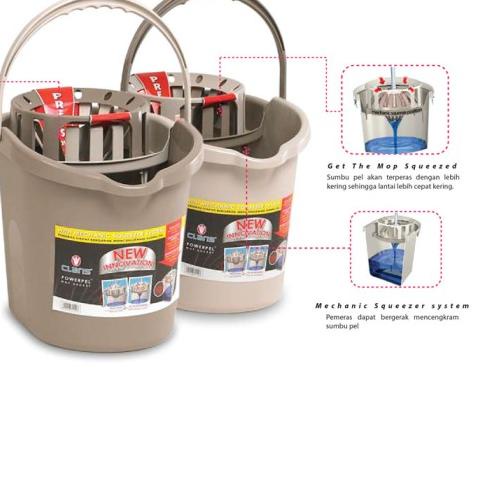 ➤ Claris Ember Pel Putar - Powerpel Mop Bucket 3111 ★