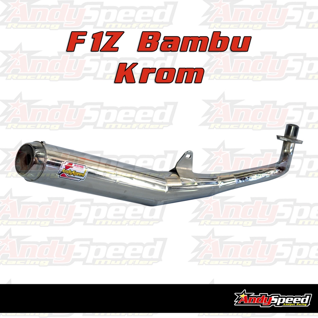BONUS KAOS Knalpot FIZ FORCE1 FIZR STANDAR RACING BAMBU FULL KROM merk andy speed