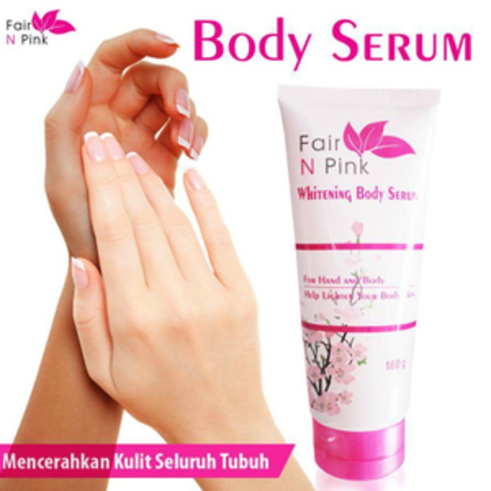 Pemutih Terbaru Bestseller - Fair N Pink Whitening Body Serum 160Gr Perawatan Tubuh