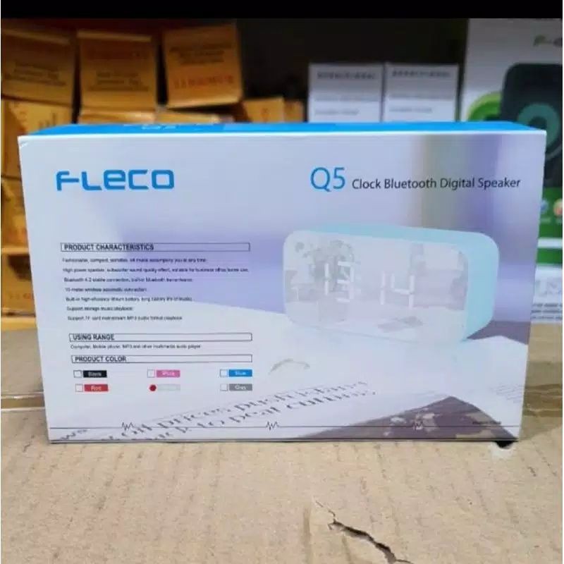 Speaker Jam Fleco Q5 Digital Mp3/Speaker Bluetooth  Alarm Radio Fm/Clock Digital Bluetooth Speaker